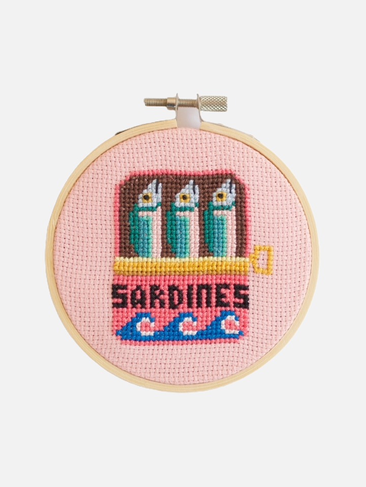 DIY Cross Stitch Kit - Sardines
