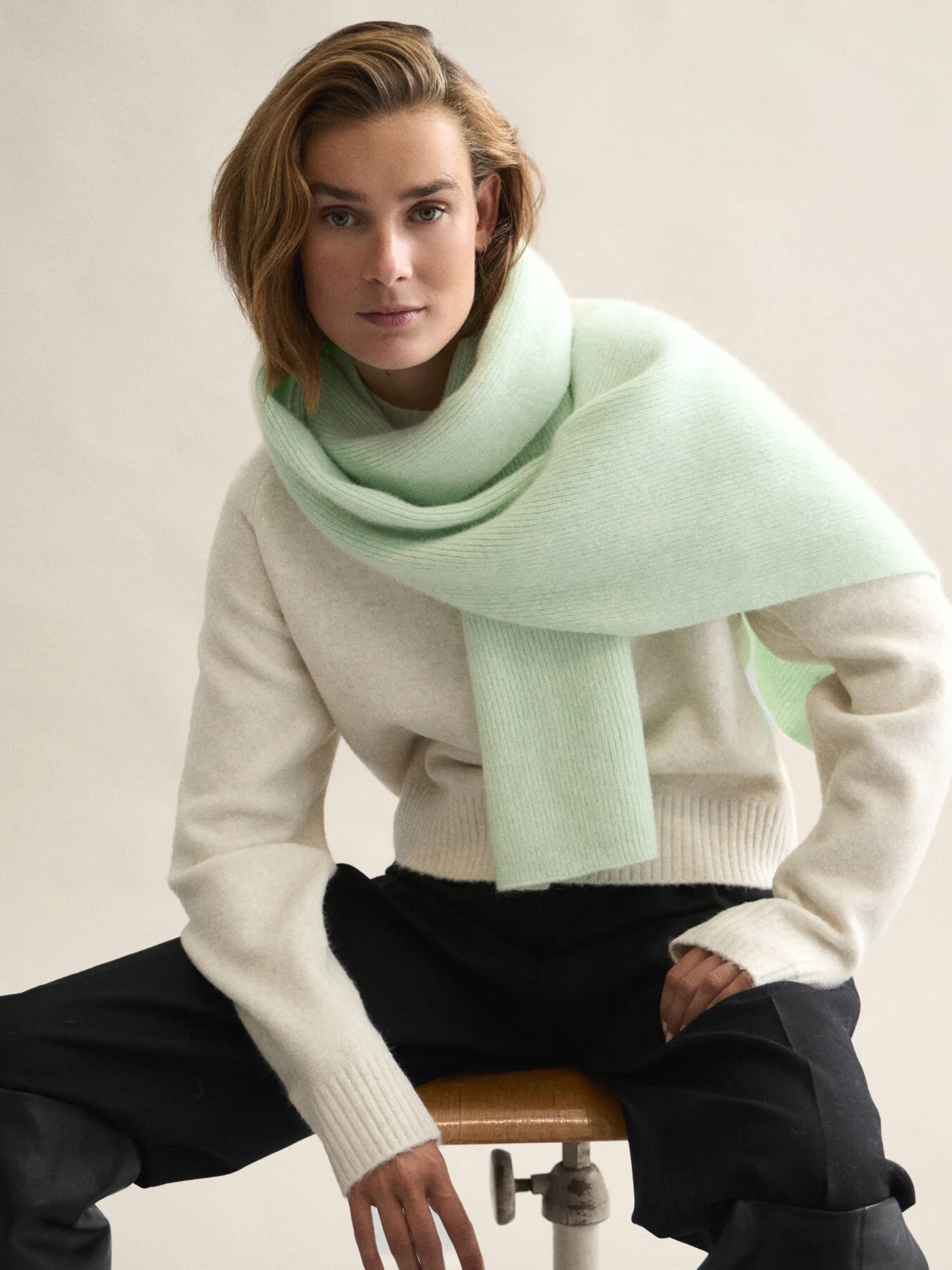 LE BONNET Scarf Soft Mint