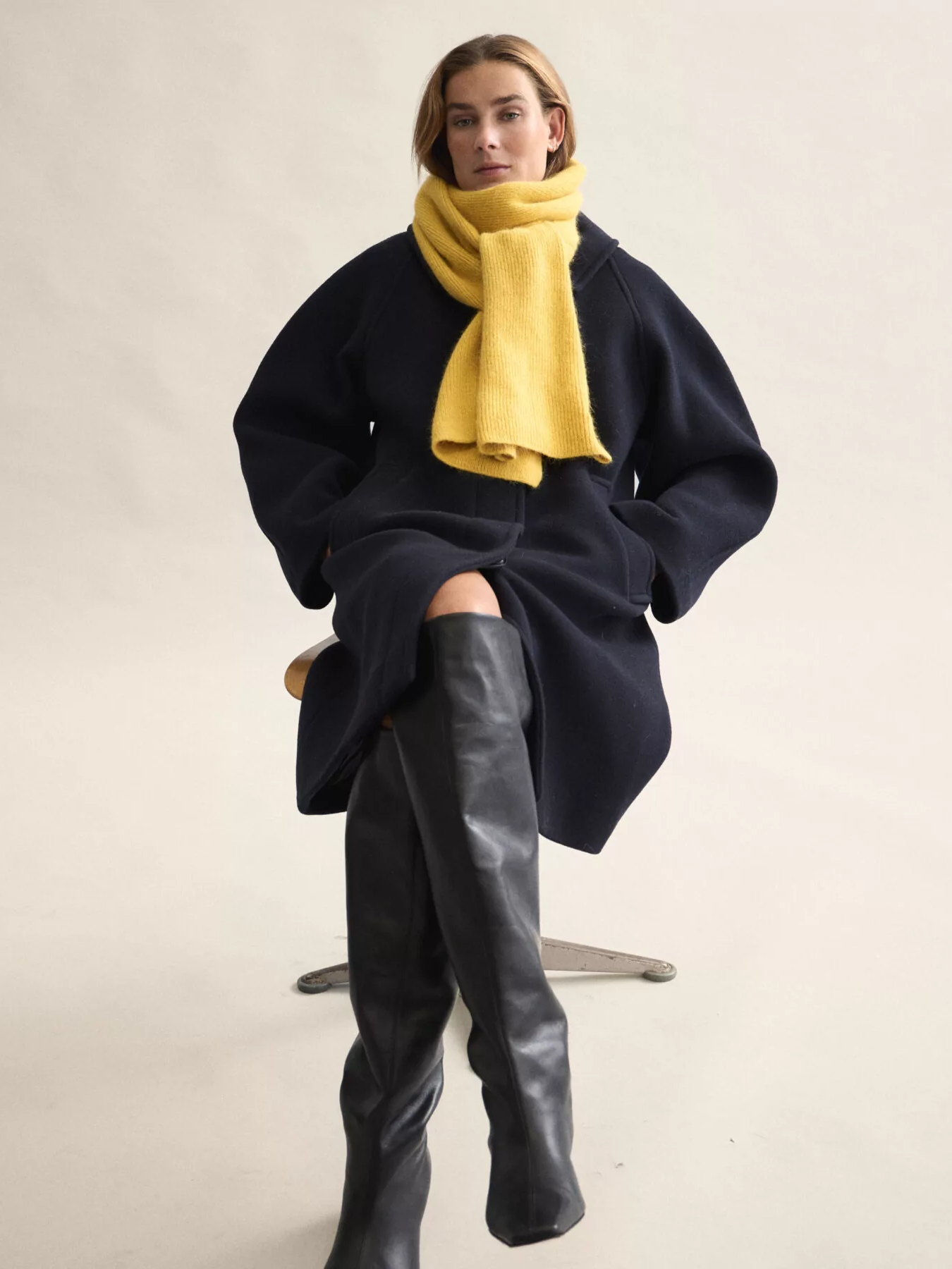 LE BONNET Scarf Mustard