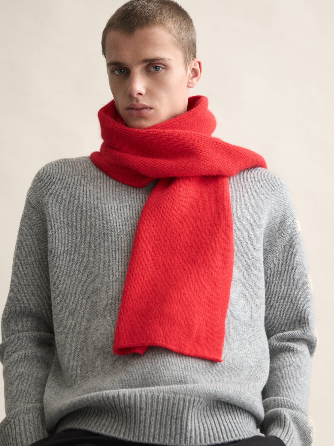 LE BONNET Scarf Crimson Red