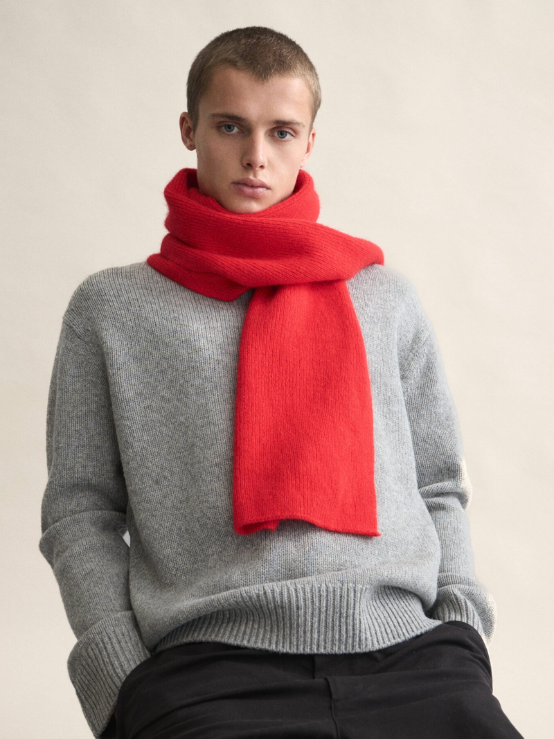 LE BONNET Scarf Crimson Red