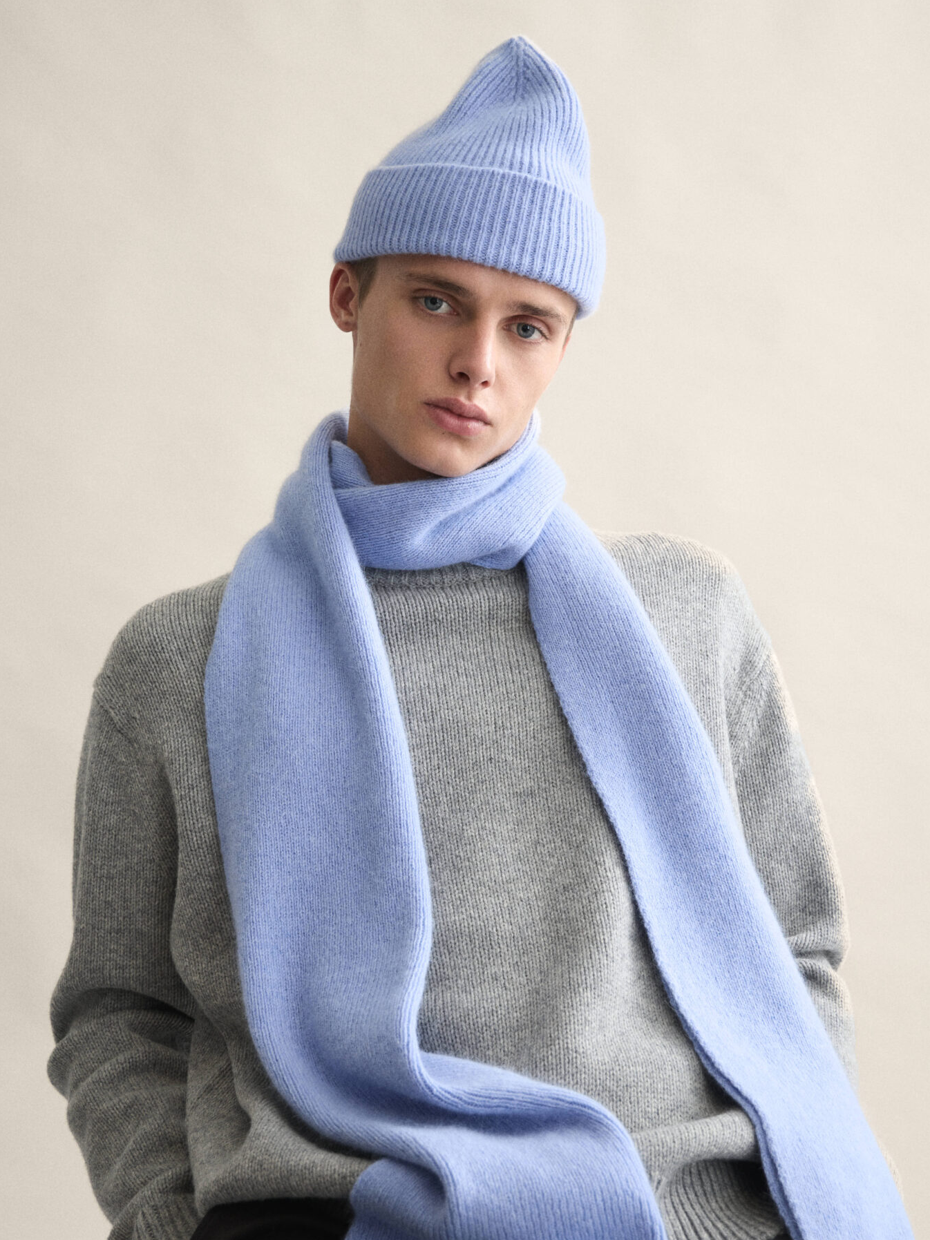 LE BONNET Scarf Light Blue Sky