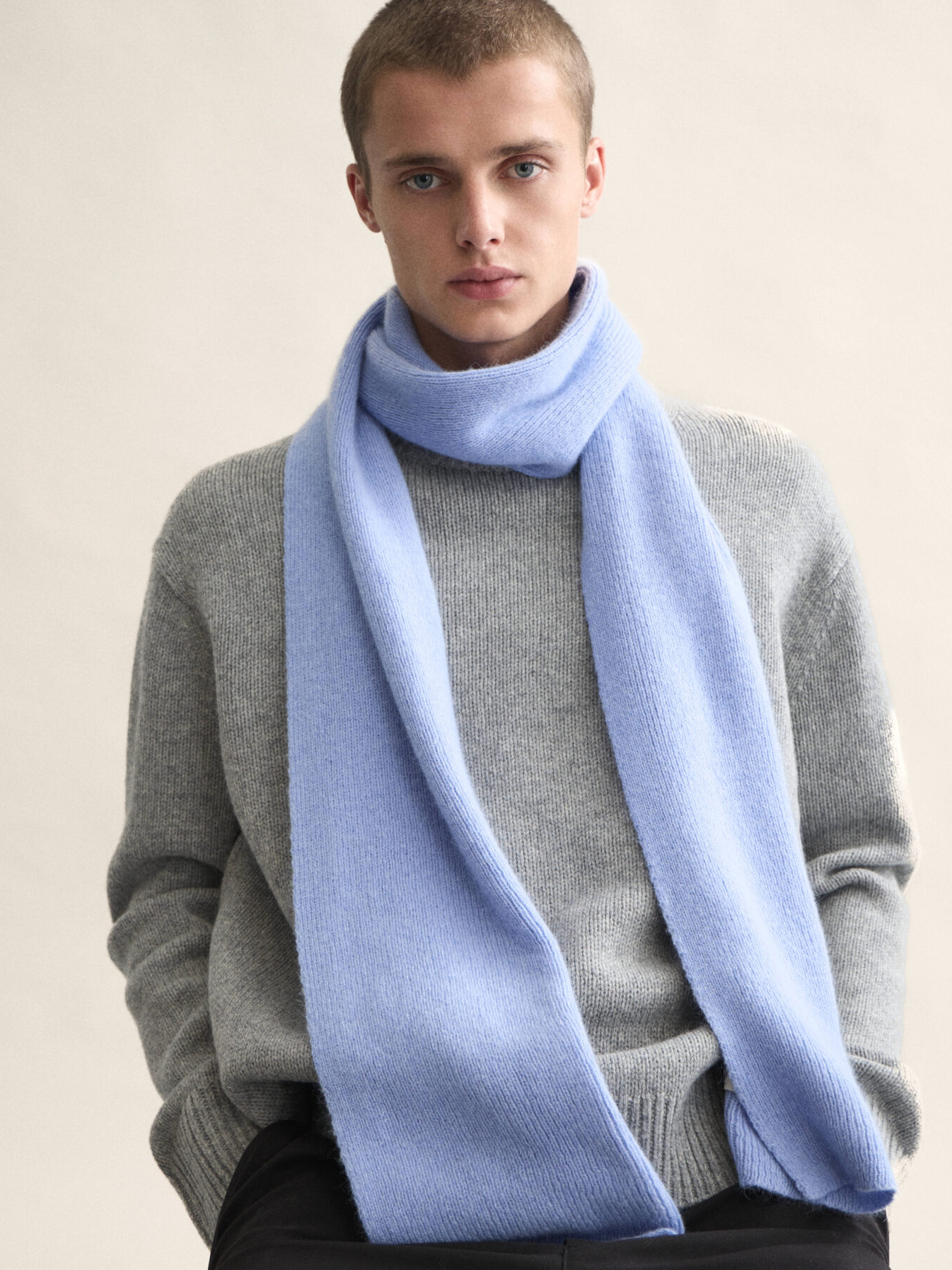 LE BONNET Scarf Light Blue Sky