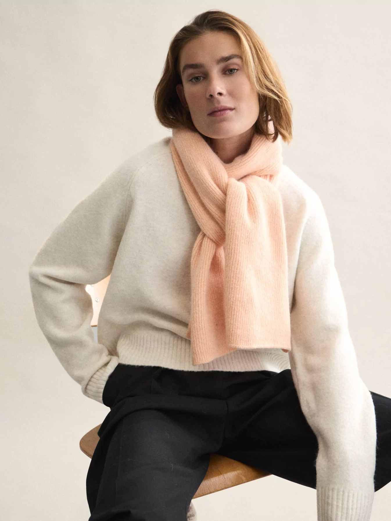 LE BONNET Scarf  Peach