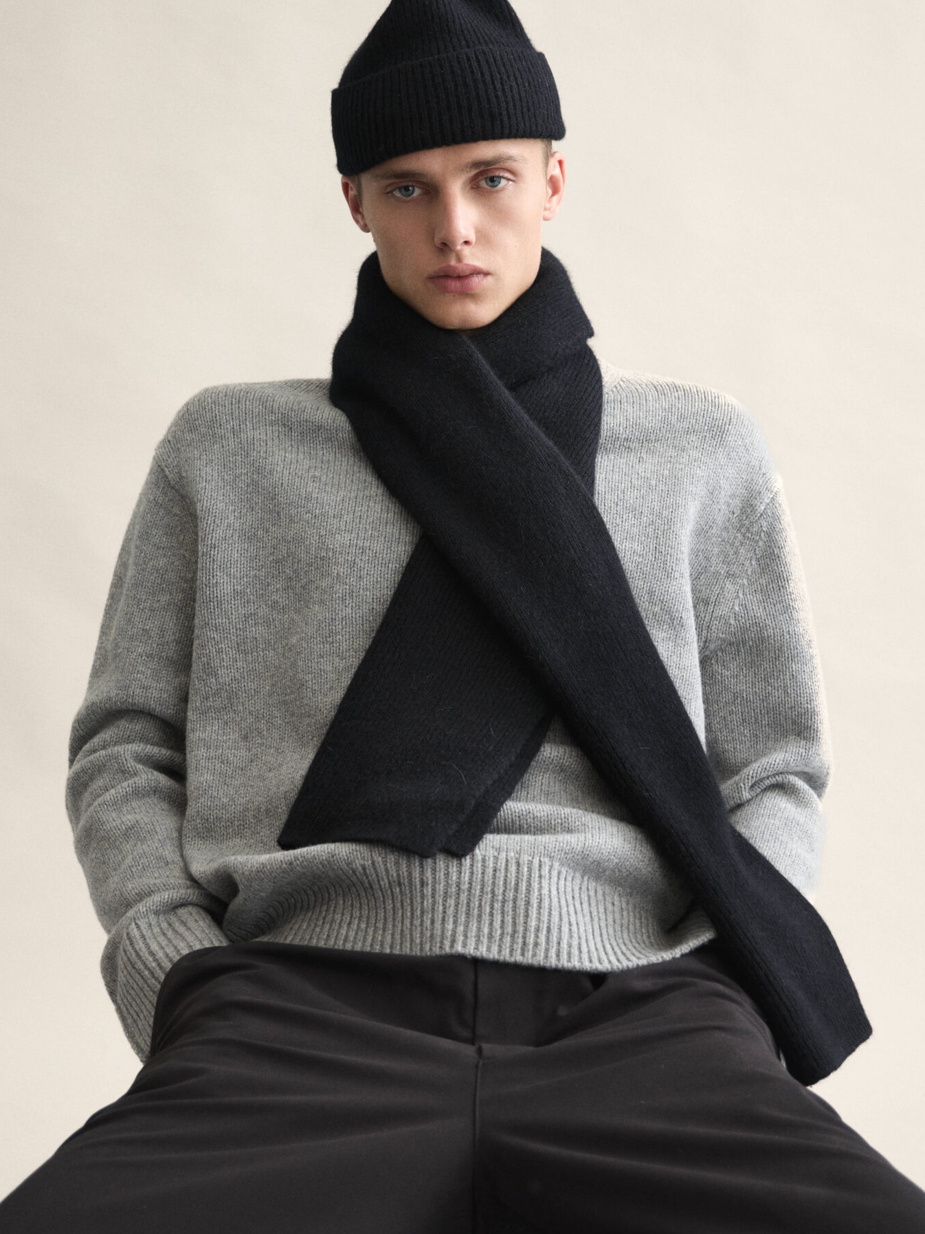 LE BONNET Scarf Onyx Black