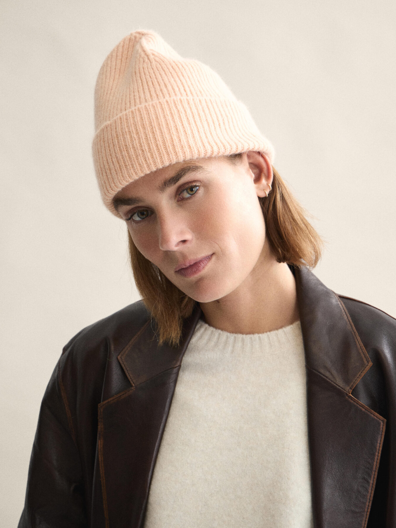 LE BONNET Beanie Peach