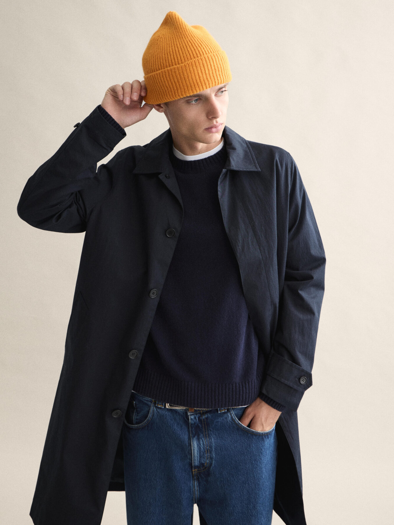LE BONNET Beanie Orange Peel