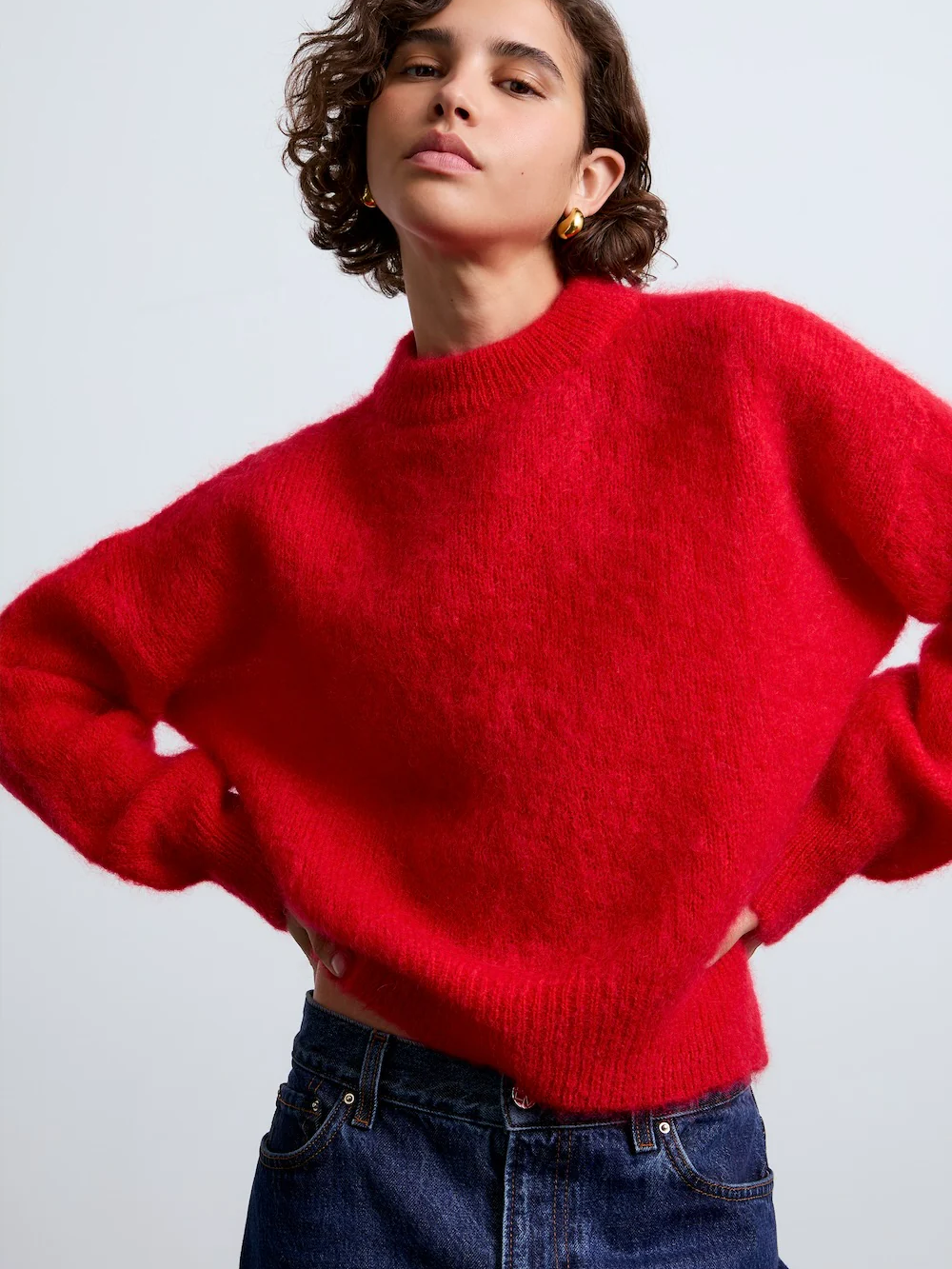 SURPRISE PARIS Jane Mohair Pullover - Red