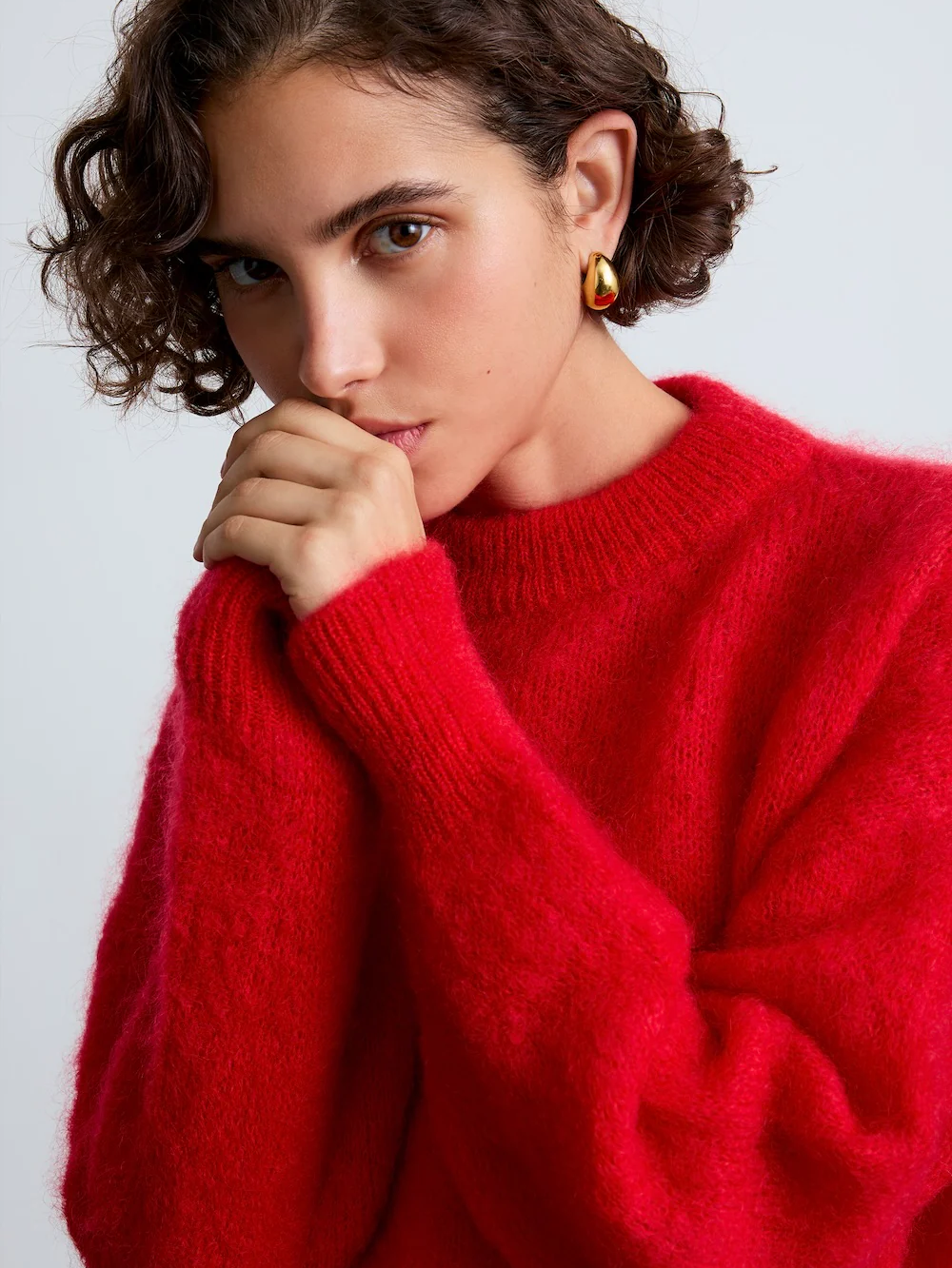 SURPRISE PARIS Jane Mohair Pullover - Red