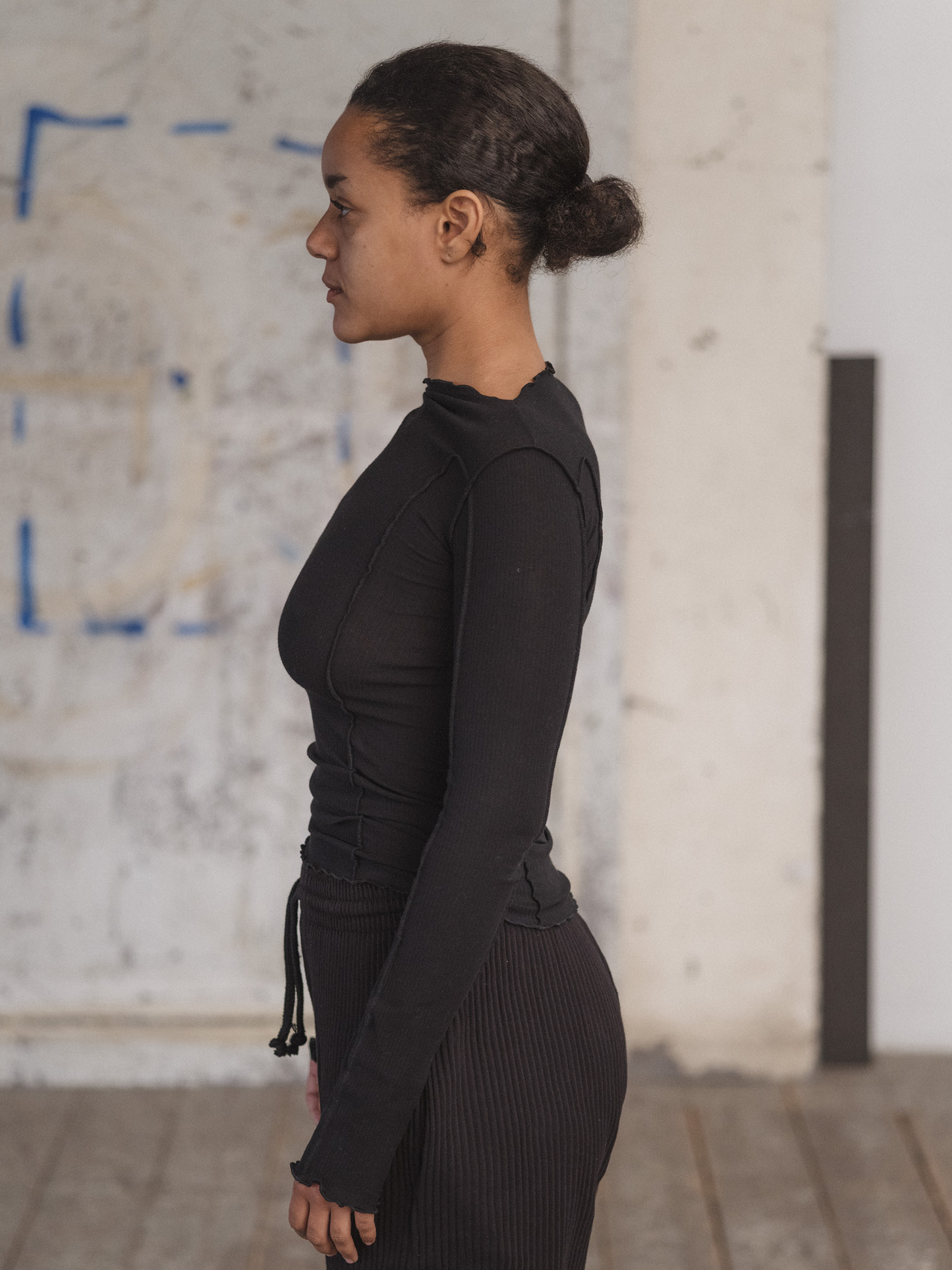 BASERANGE Omato Long Sleeve Tee - Black
