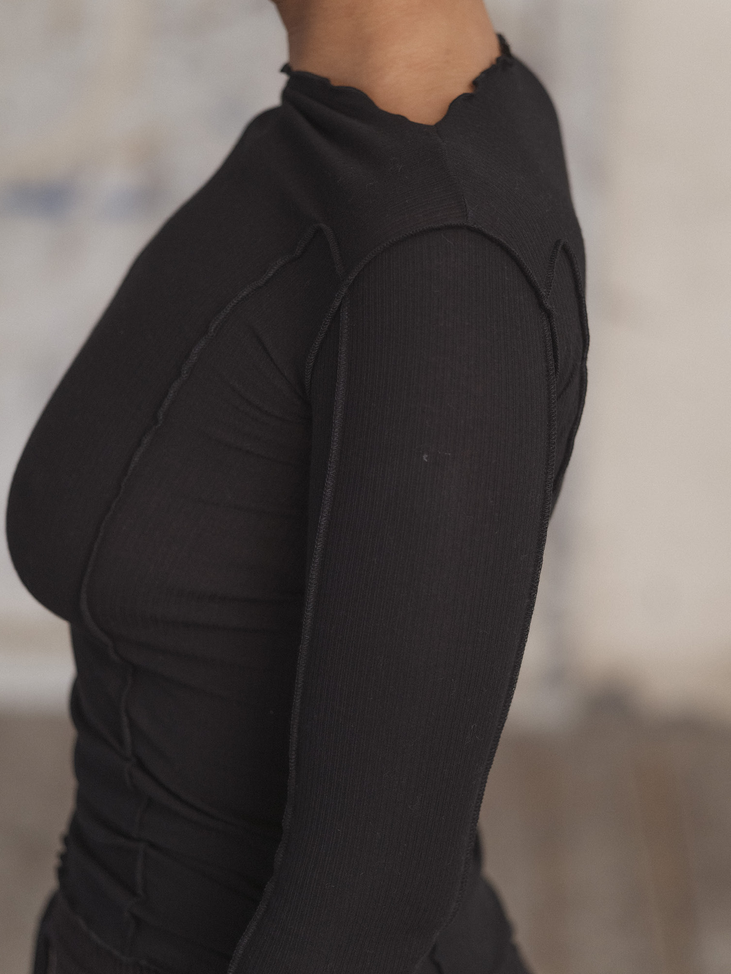 BASERANGE Omato Long Sleeve Tee - Black