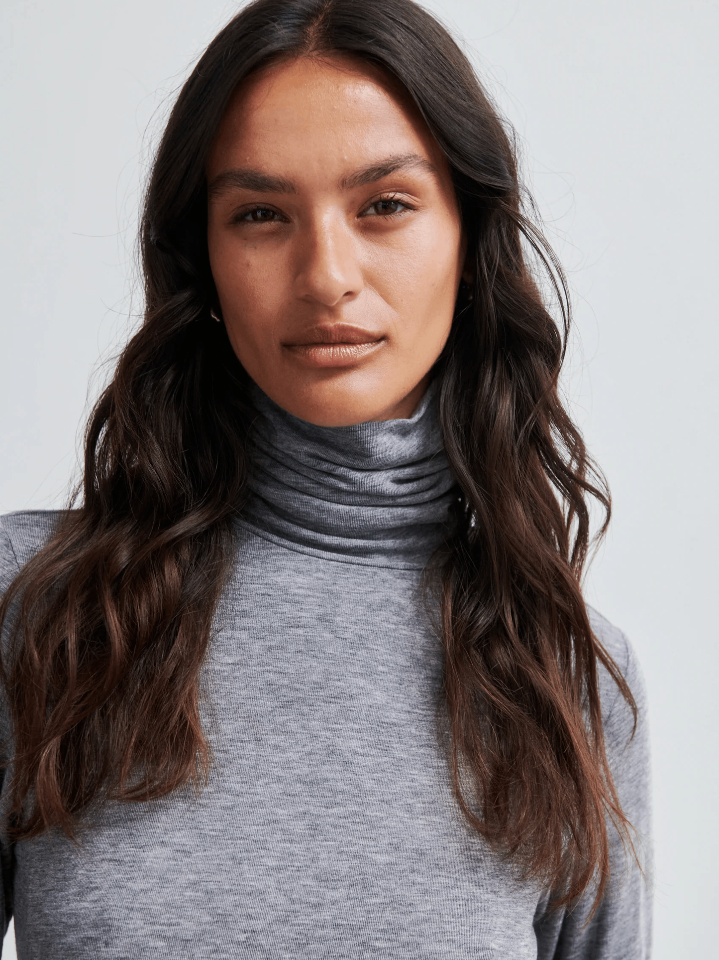 SECOND FEMALE Matima T-Neck Tee - Grey Melange