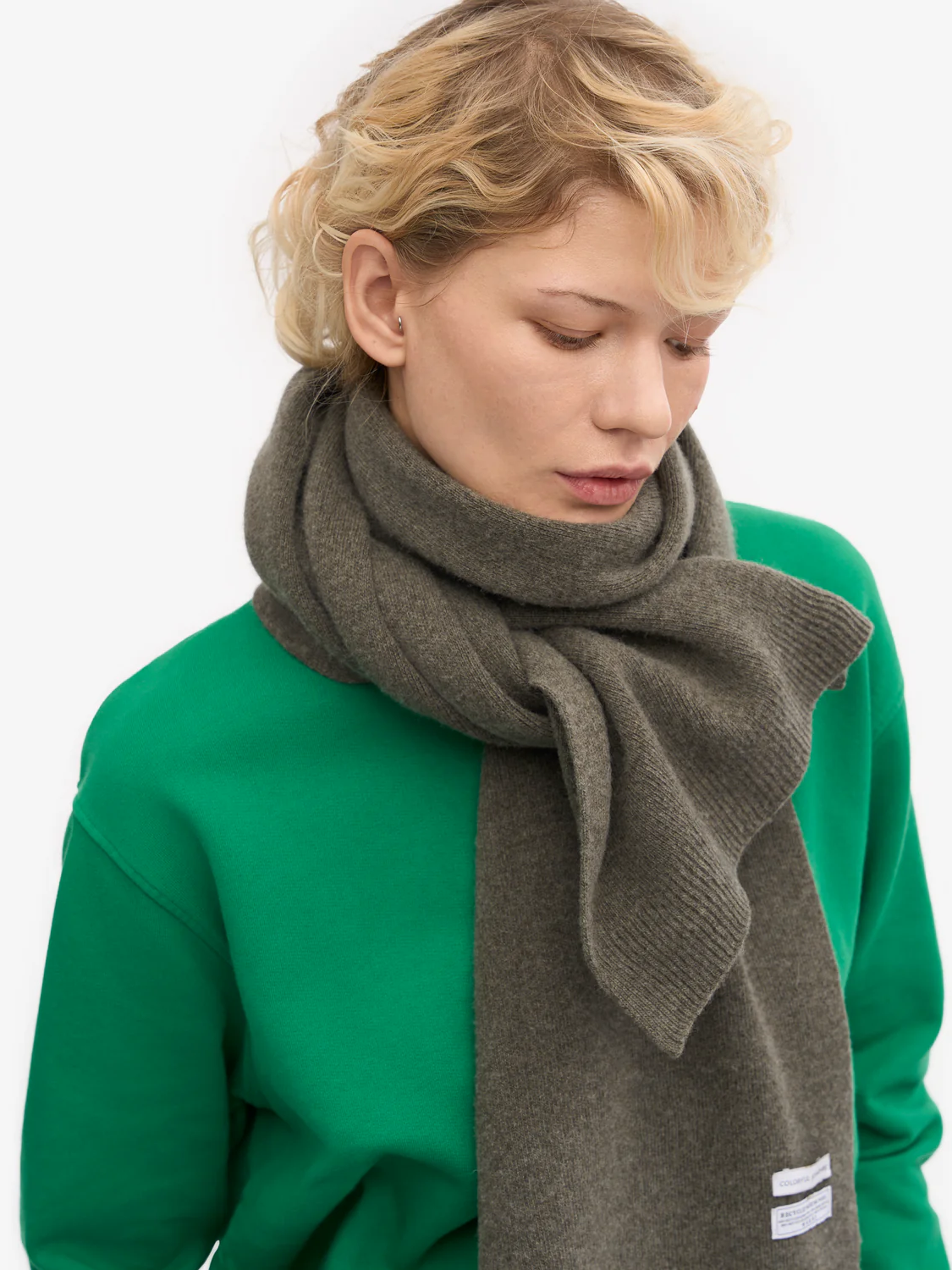 COLORFUL STANDARD Merino Wool Scarf - Dusty Olive