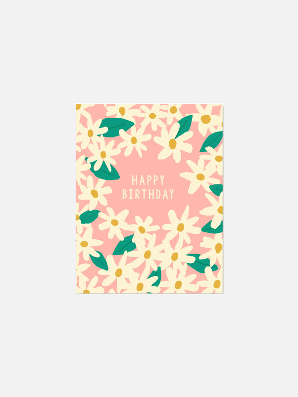 Happy Birthday Flowers Karte