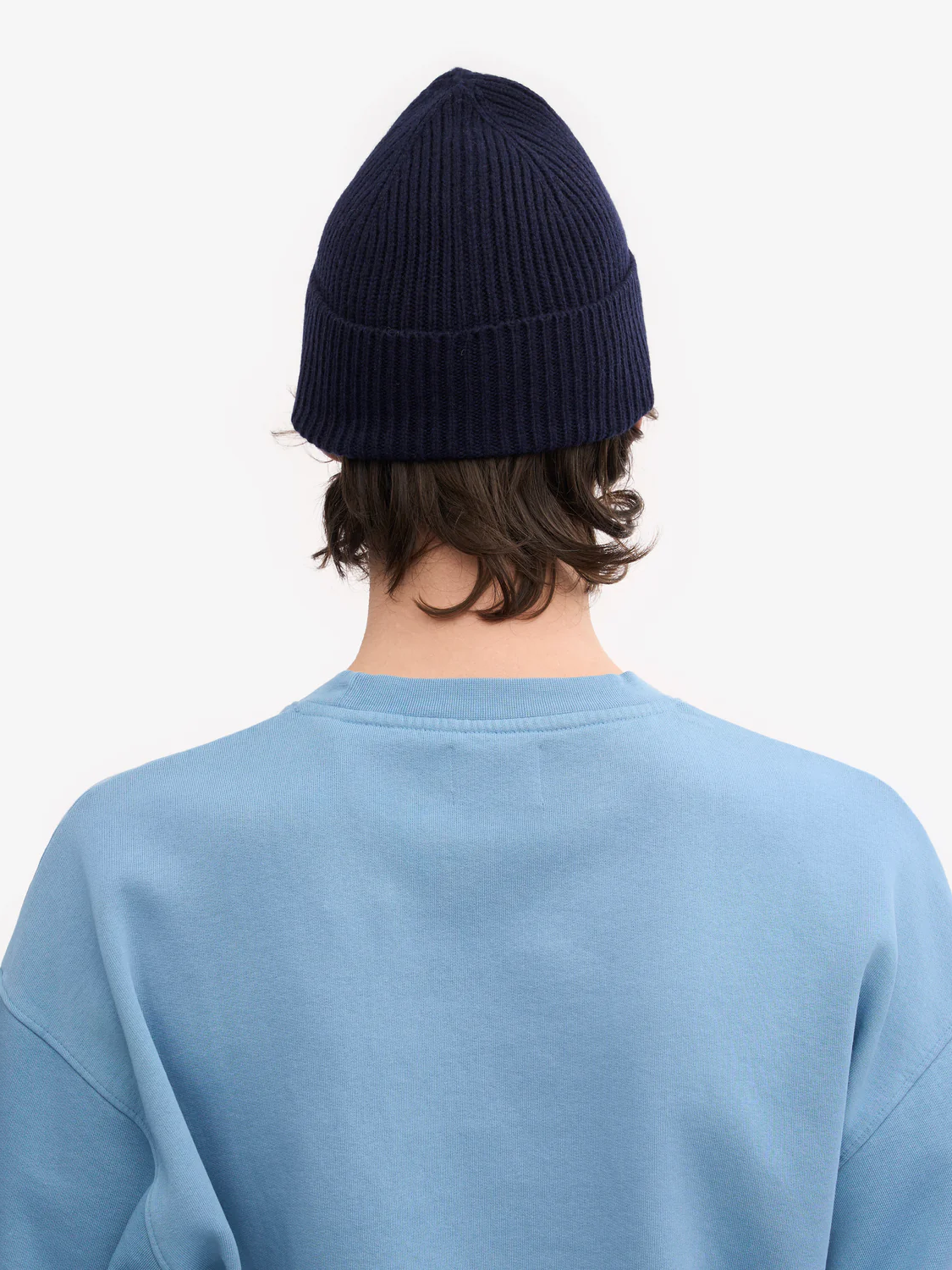 COLORFUL STANDARD Merino Wool Beanie - Navy Blue