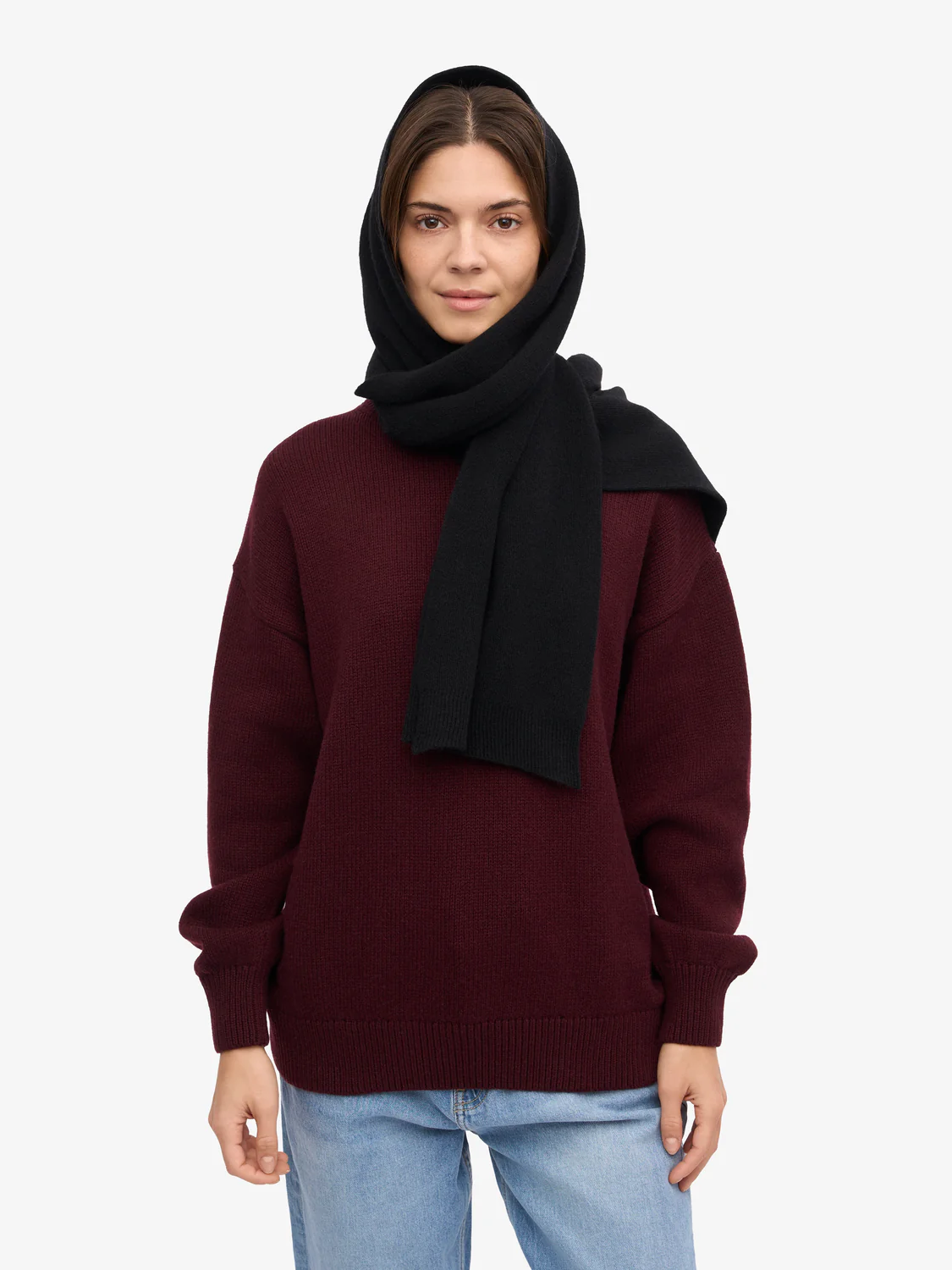 COLORFUL STANDARD Merino Wool Scarf - Deep Black
