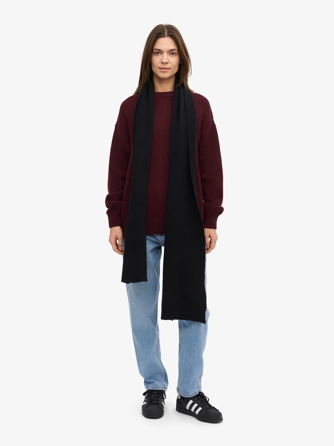 COLORFUL STANDARD Merino Wool Scarf - Deep Black