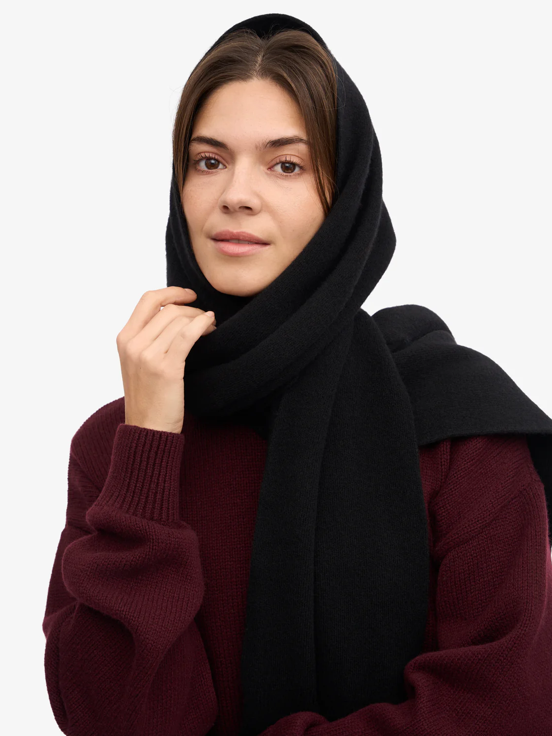 COLORFUL STANDARD Merino Wool Scarf - Deep Black