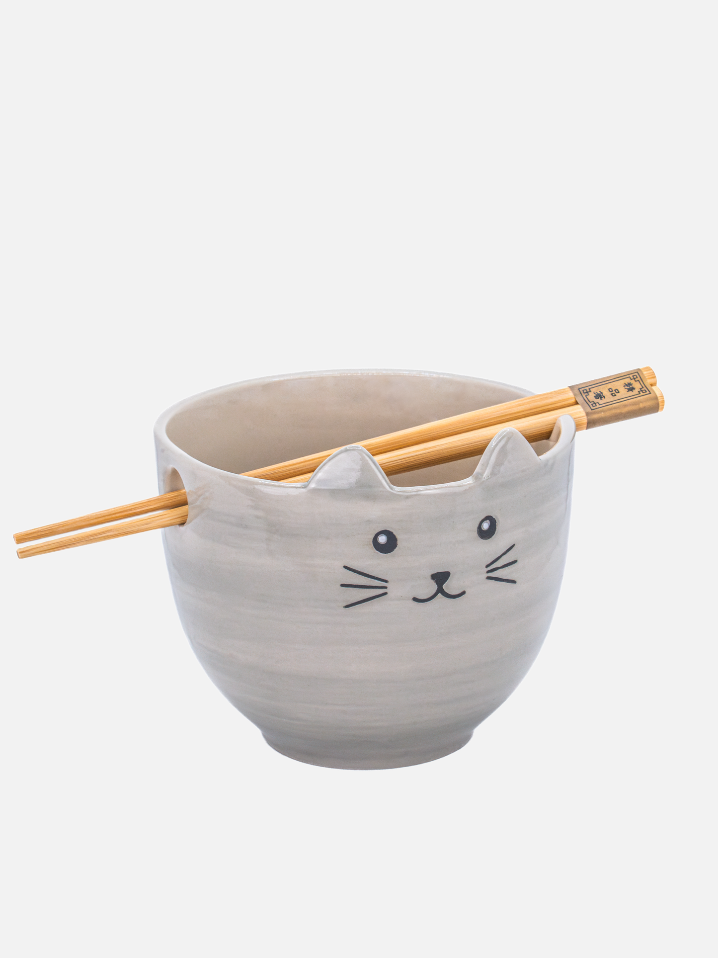 Cat Noodle Bowl - With Chopsticks