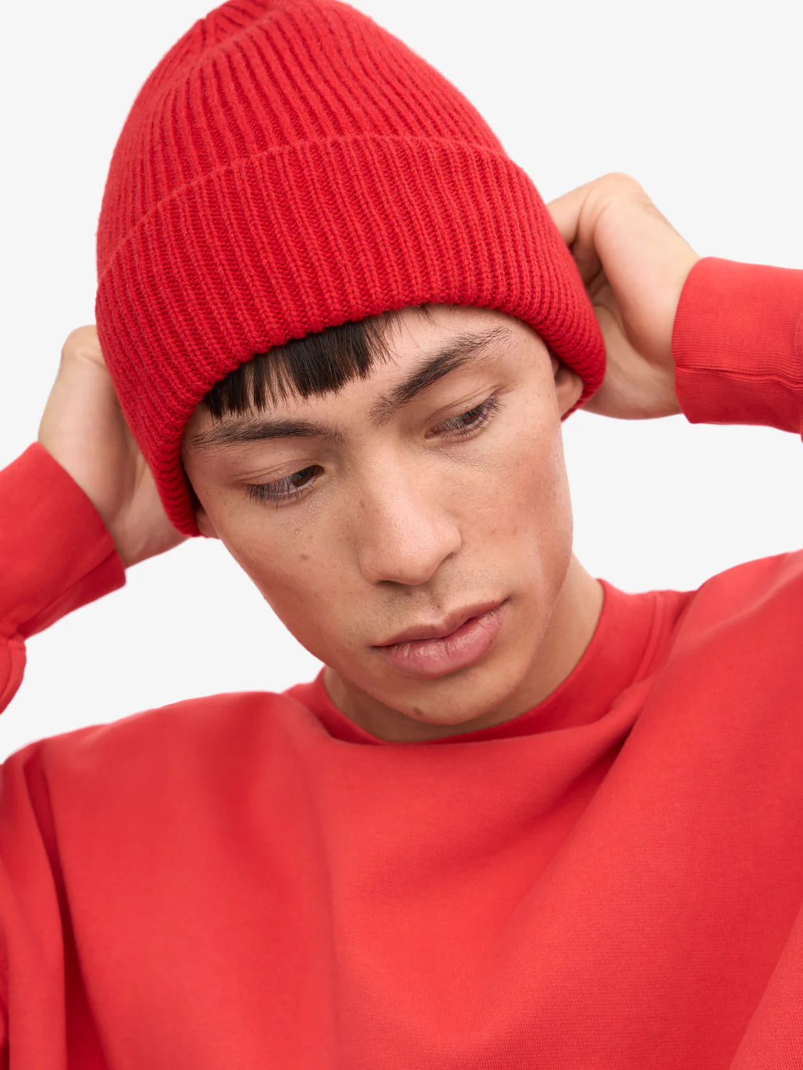 COLORFUL STANDARD Merino Wool Beanie - Scarlet Red