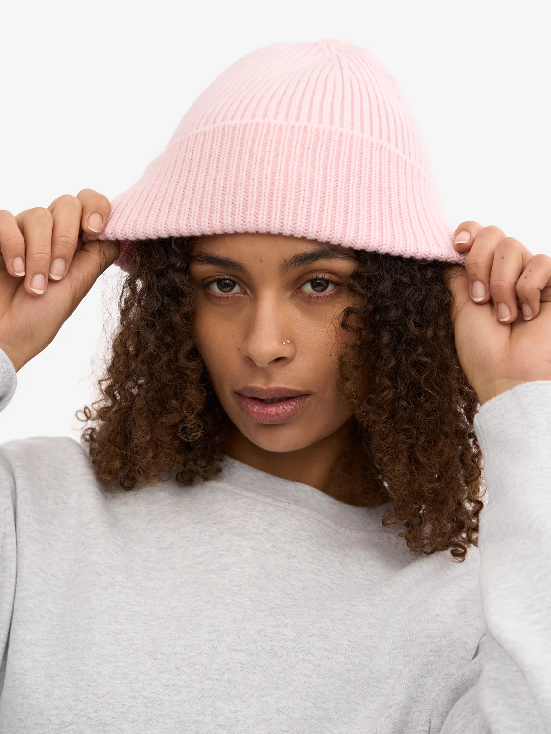 COLORFUL STANDARD Merino Wool Beanie - Faded Pink