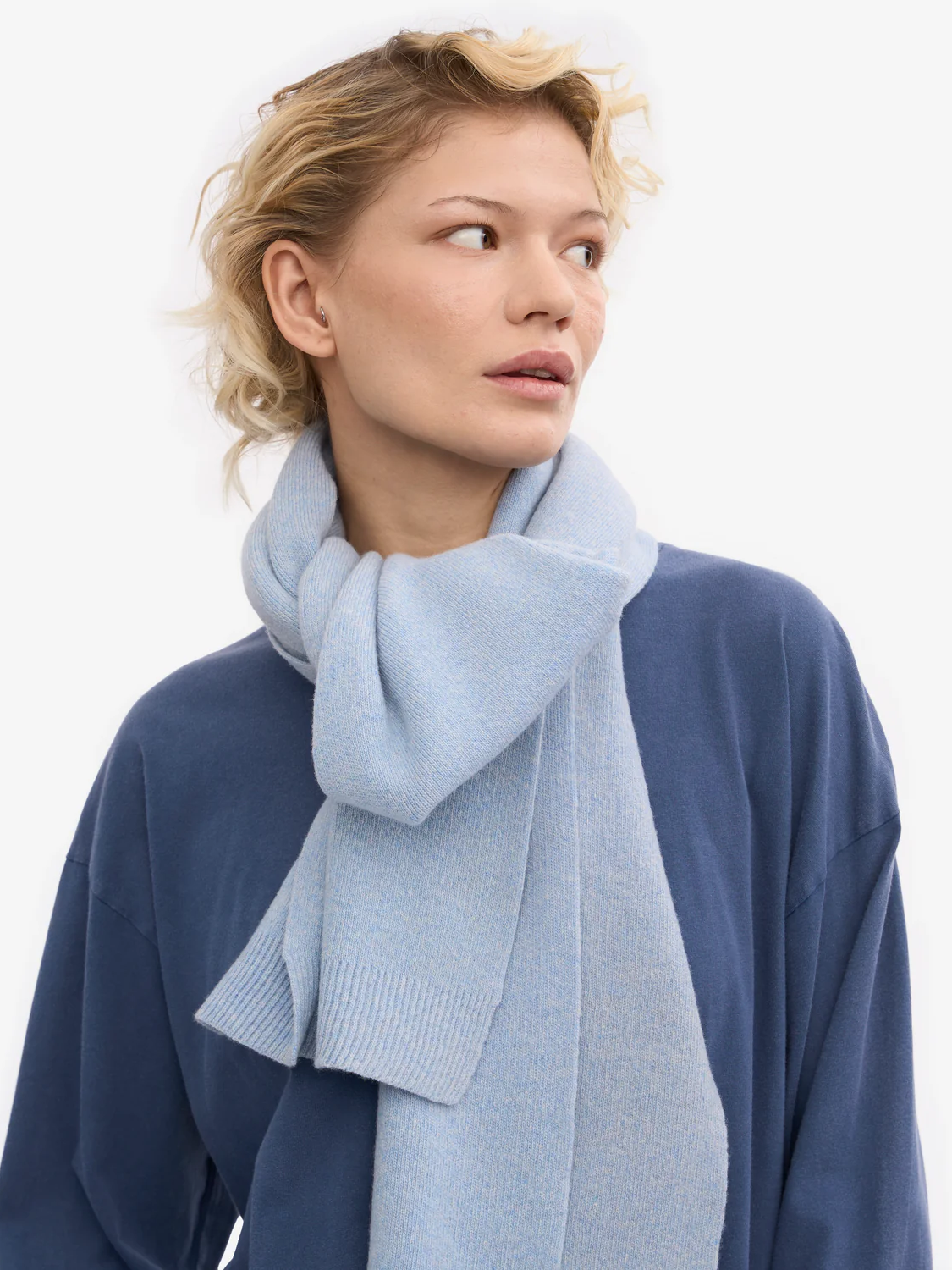 COLORFUL STANDARD Merino Wool Scarf - Polar Blue
