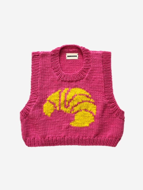ROMANDO Croissant Sweater Magenta - Strick