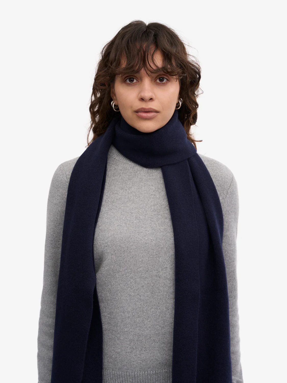 COLORFUL STANDARD Merino Wool Scarf - Navy Blue