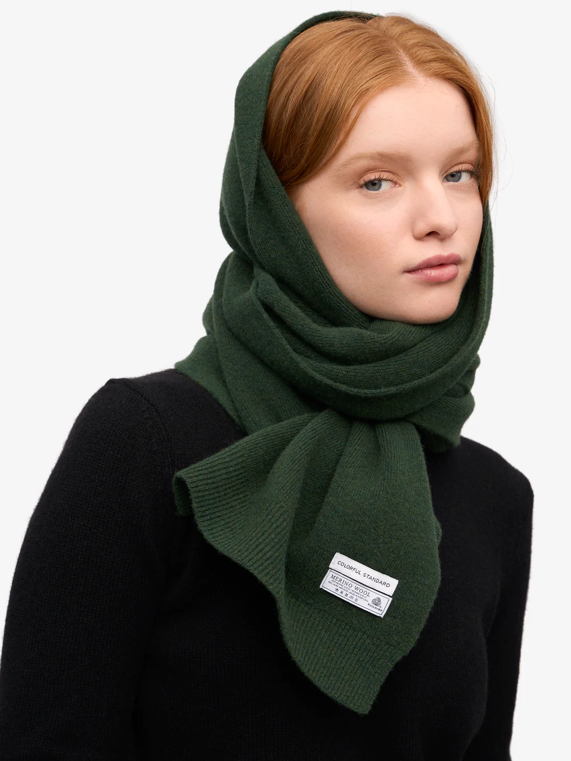 COLORFUL STANDARD Merino Wool Scarf - Emerald Green