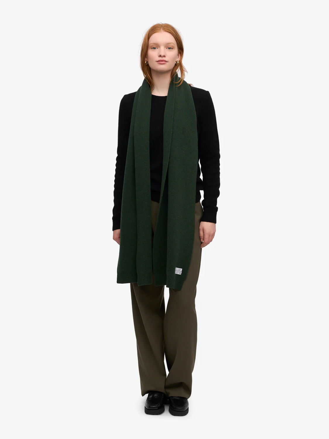 COLORFUL STANDARD Merino Wool Scarf - Emerald Green