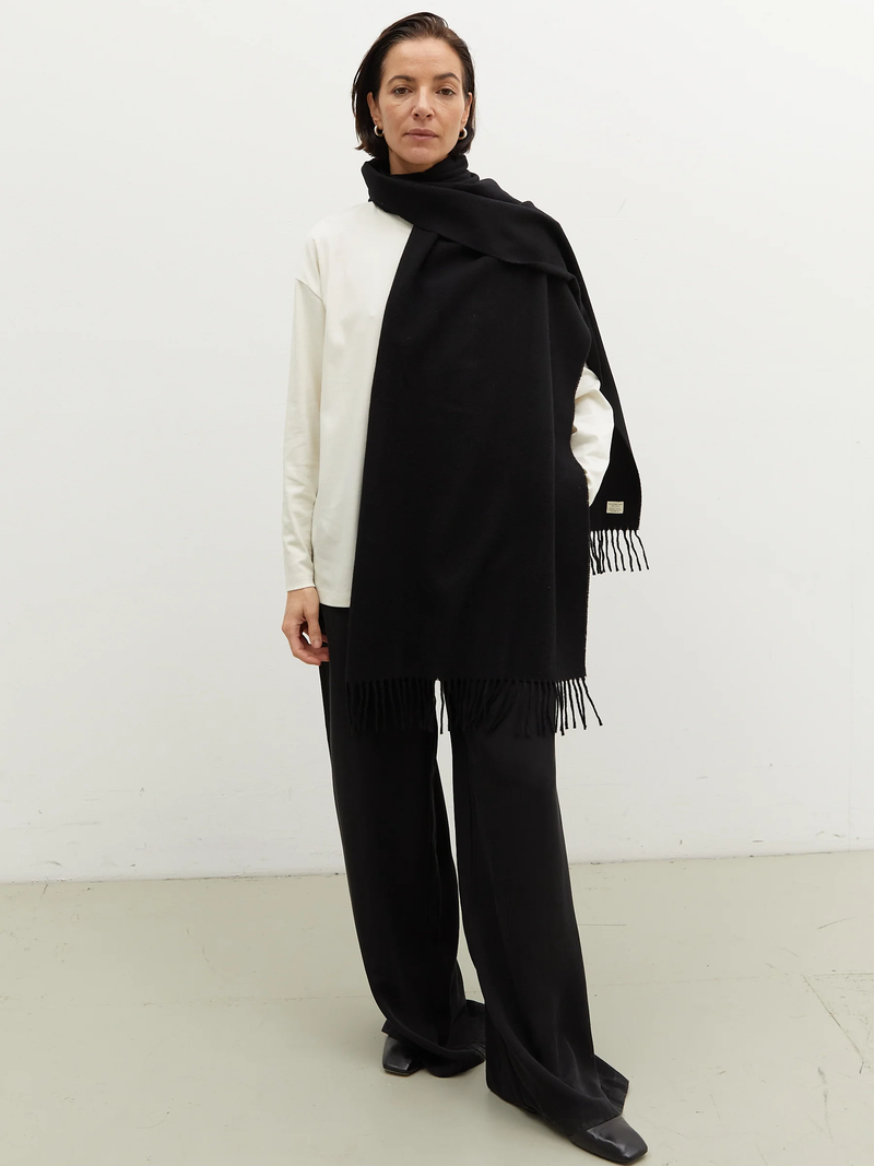 THE SLOW LABEL Woven Scarf - Navy - Schal