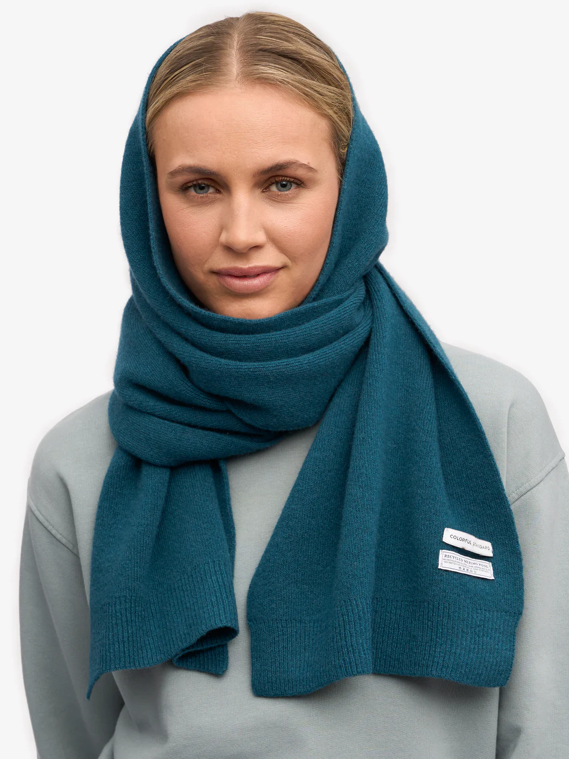 COLORFUL STANDARD Merino Wool Scarf - Ocean Green