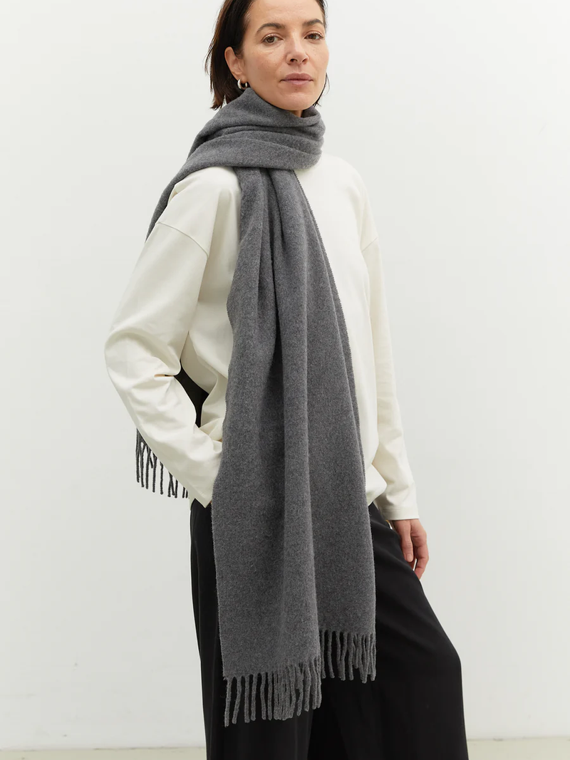 THE SLOW LABEL Woven Scarf - Medium Grau - Schal