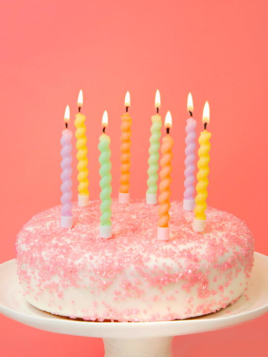 Twirl Birthday Candle Set Pastel