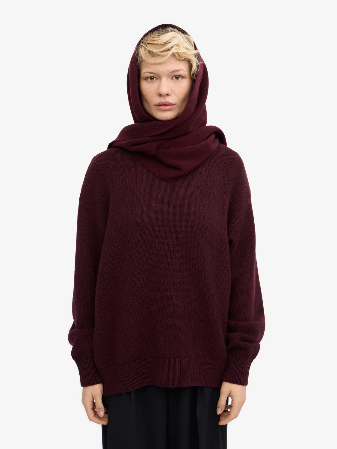 COLORFUL STANDARD Merino Wool Scarf - Oxblood Red