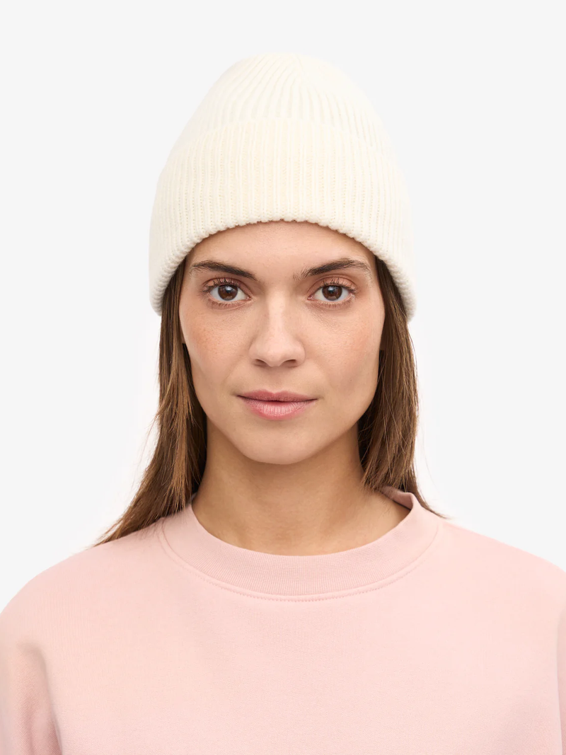 COLORFUL STANDARD Merino Wool Beanie - Optical White