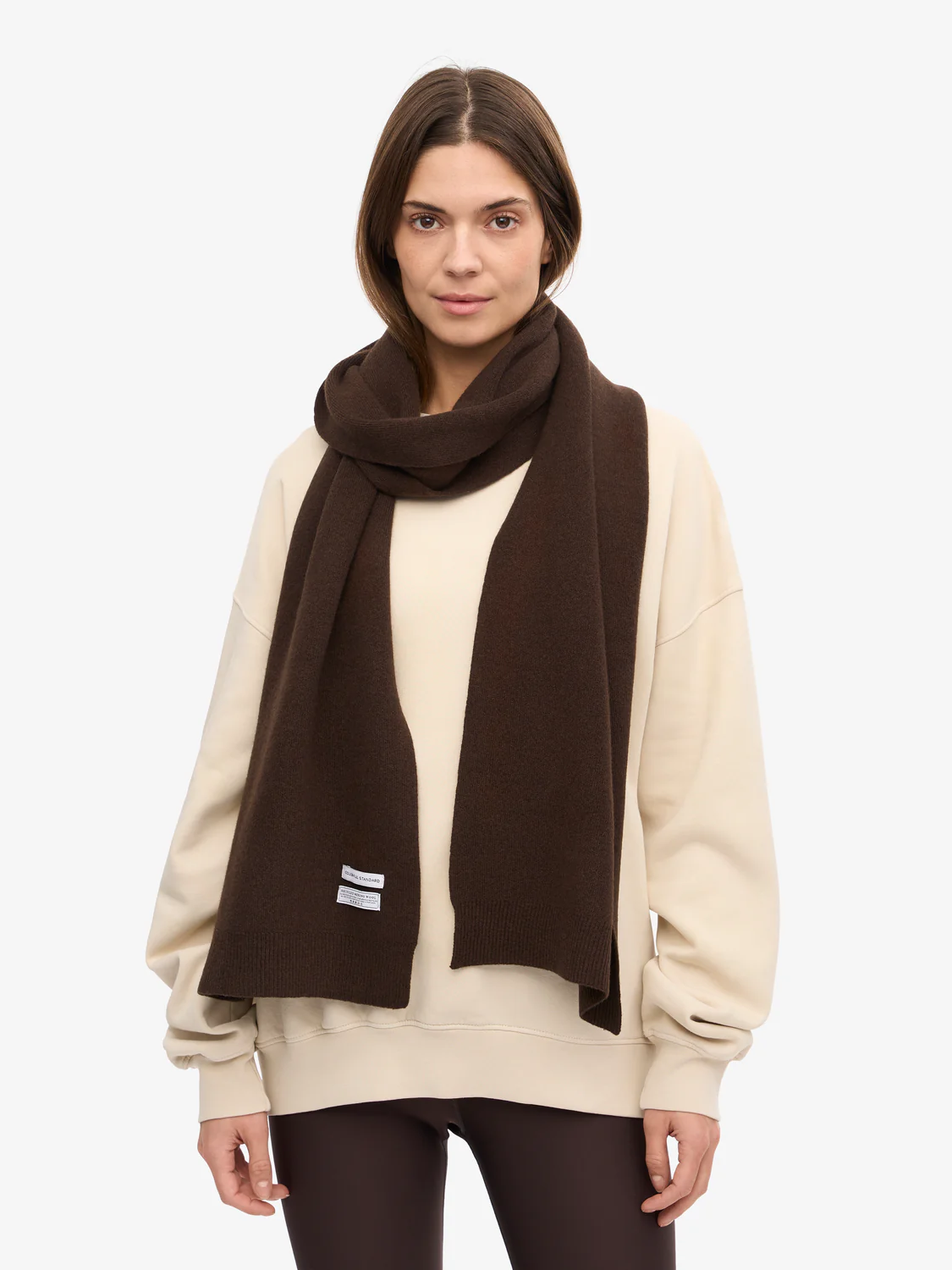 COLORFUL STANDARD Merino Wool Scarf - Coffee Brown