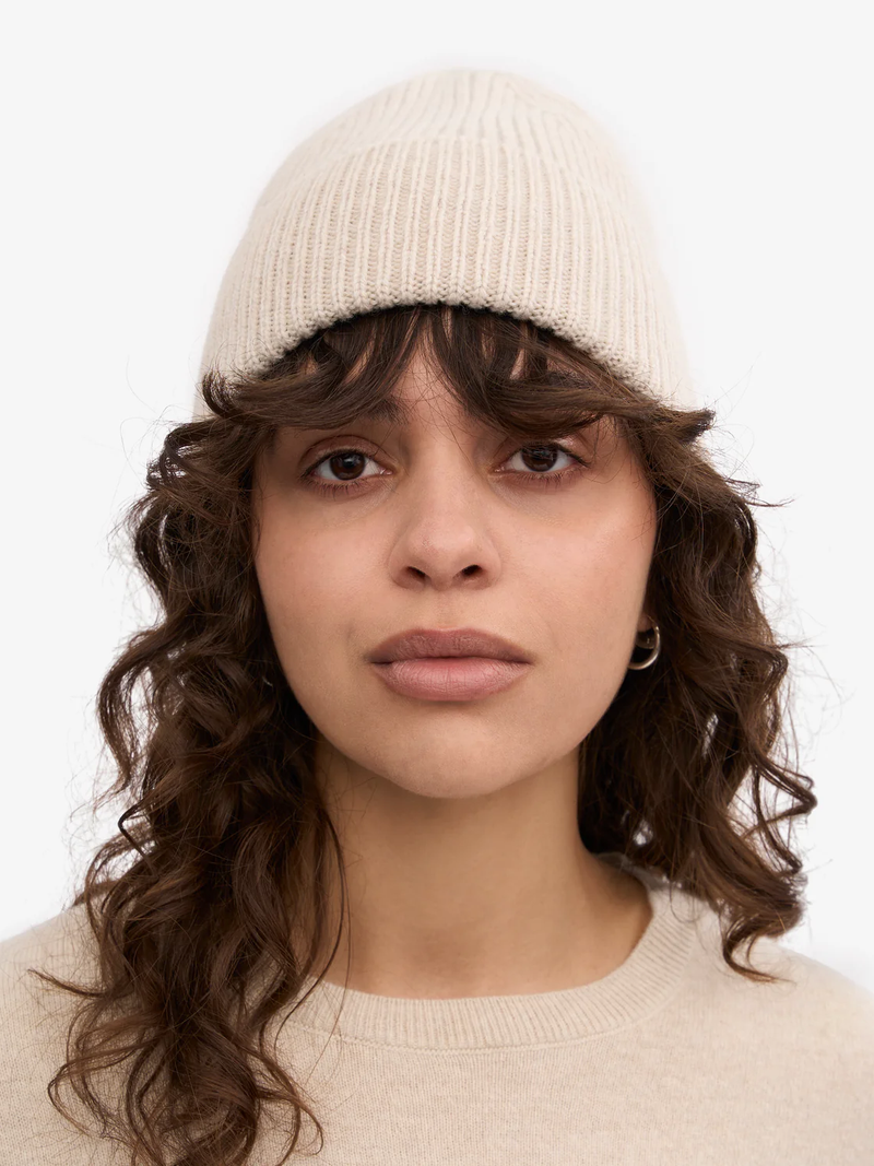 COLORFUL STANDARD Merino Wool Beanie - Ivory White