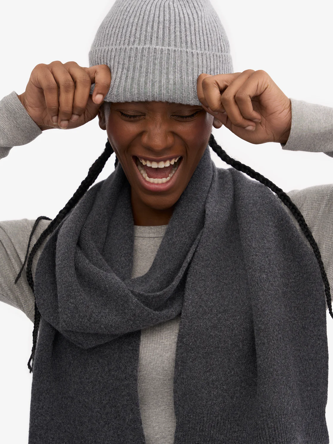 COLORFUL STANDARD Merino Wool Scarf - Lava Grey