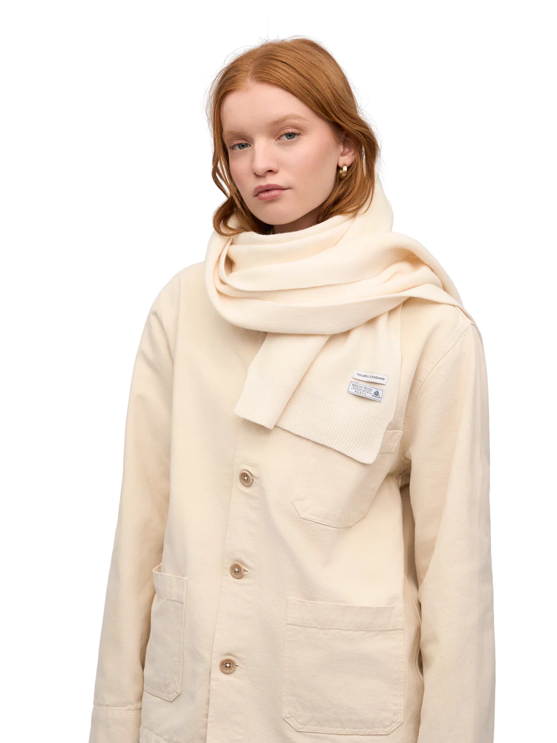 COLORFUL STANDARD Merino Wool Scarf - Optical White