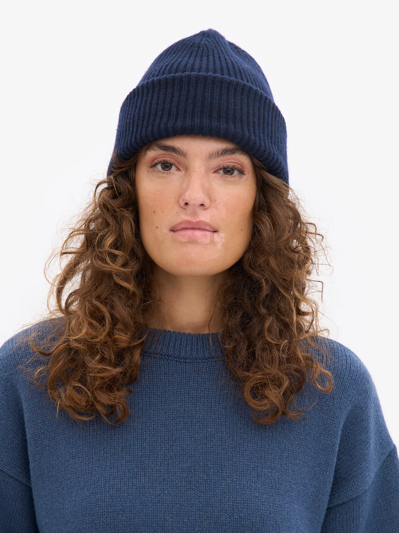 COLORFUL STANDARD Merino Wool Hat - Navy Blue