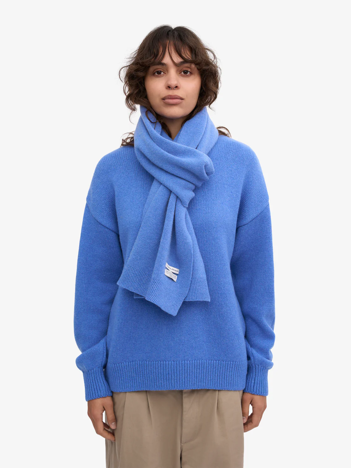 COLORFUL STANDARD Merino Wool Scarf - Pacific Blue
