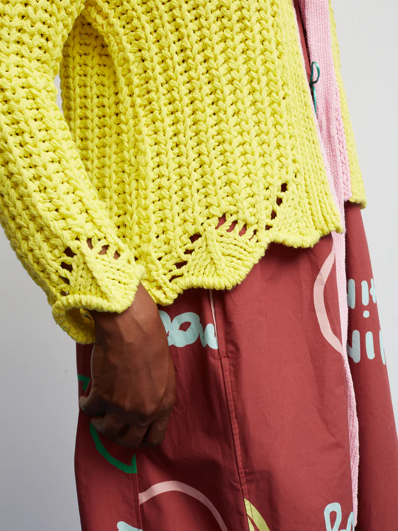 Yellow Tardeo Sweater