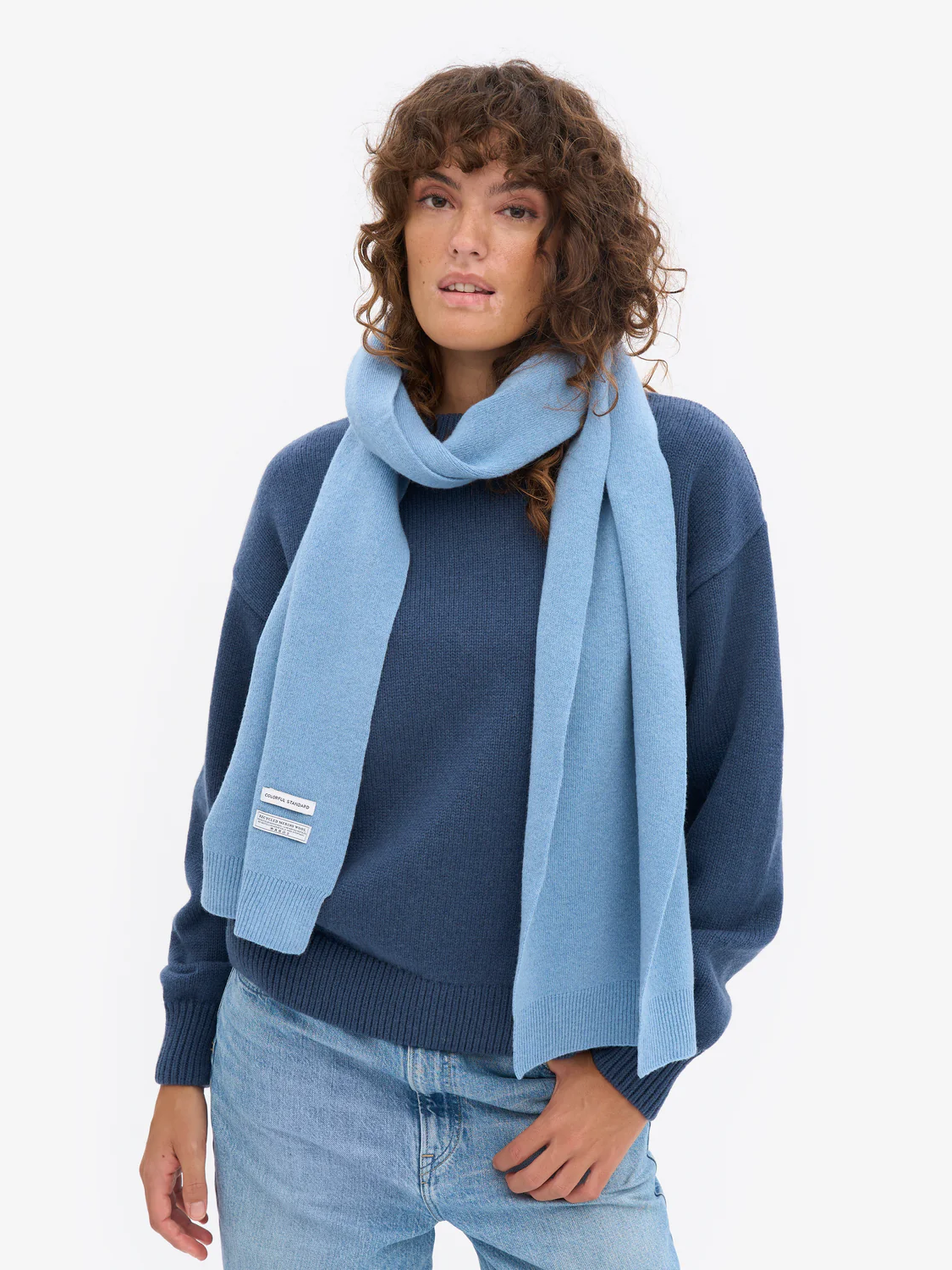 COLORFUL STANDARD Merino Wool Scarf - Seaside Blue