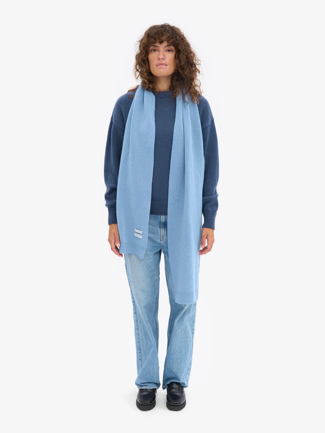 COLORFUL STANDARD Merino Wool Scarf - Seaside Blue