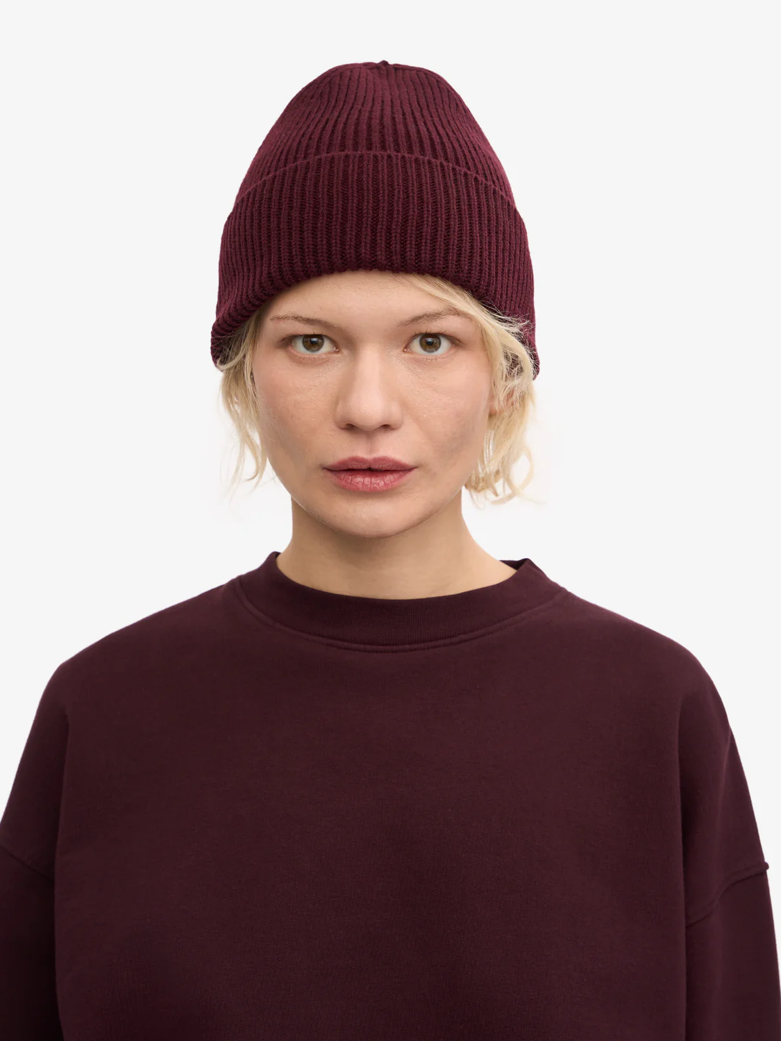 COLORFUL STANDARD Merino Wool Beanie - Oxblood Red
