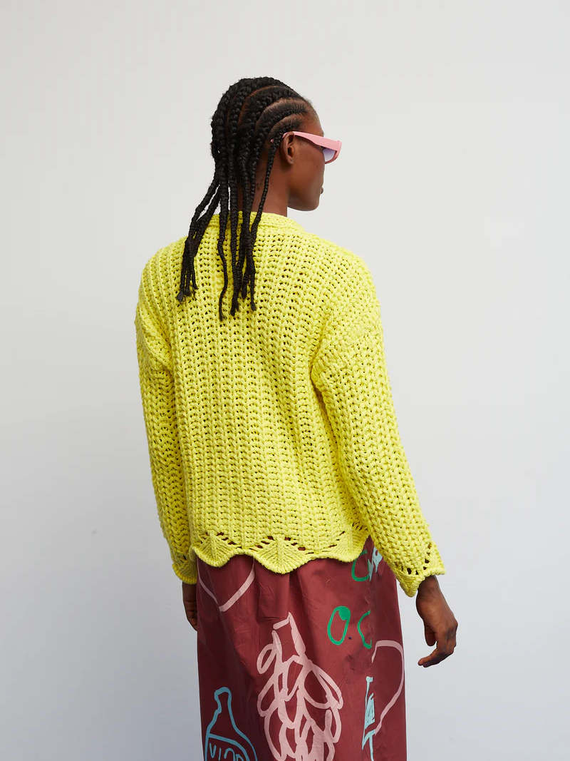 Yellow Tardeo Sweater