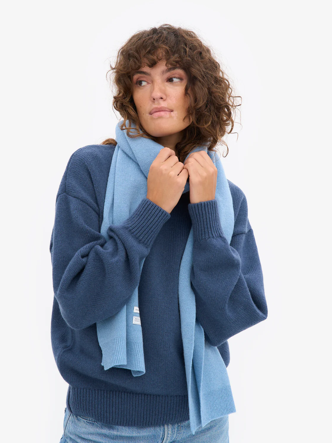 COLORFUL STANDARD Merino Wool Scarf - Seaside Blue