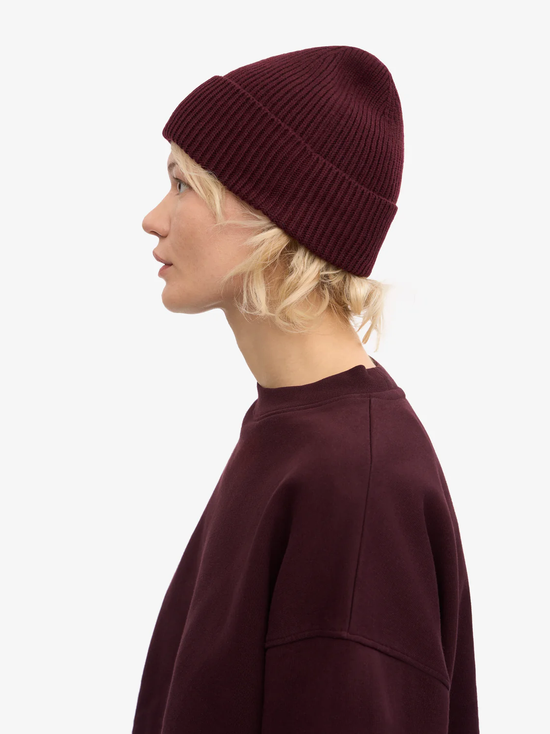 COLORFUL STANDARD Merino Wool Beanie - Oxblood Red