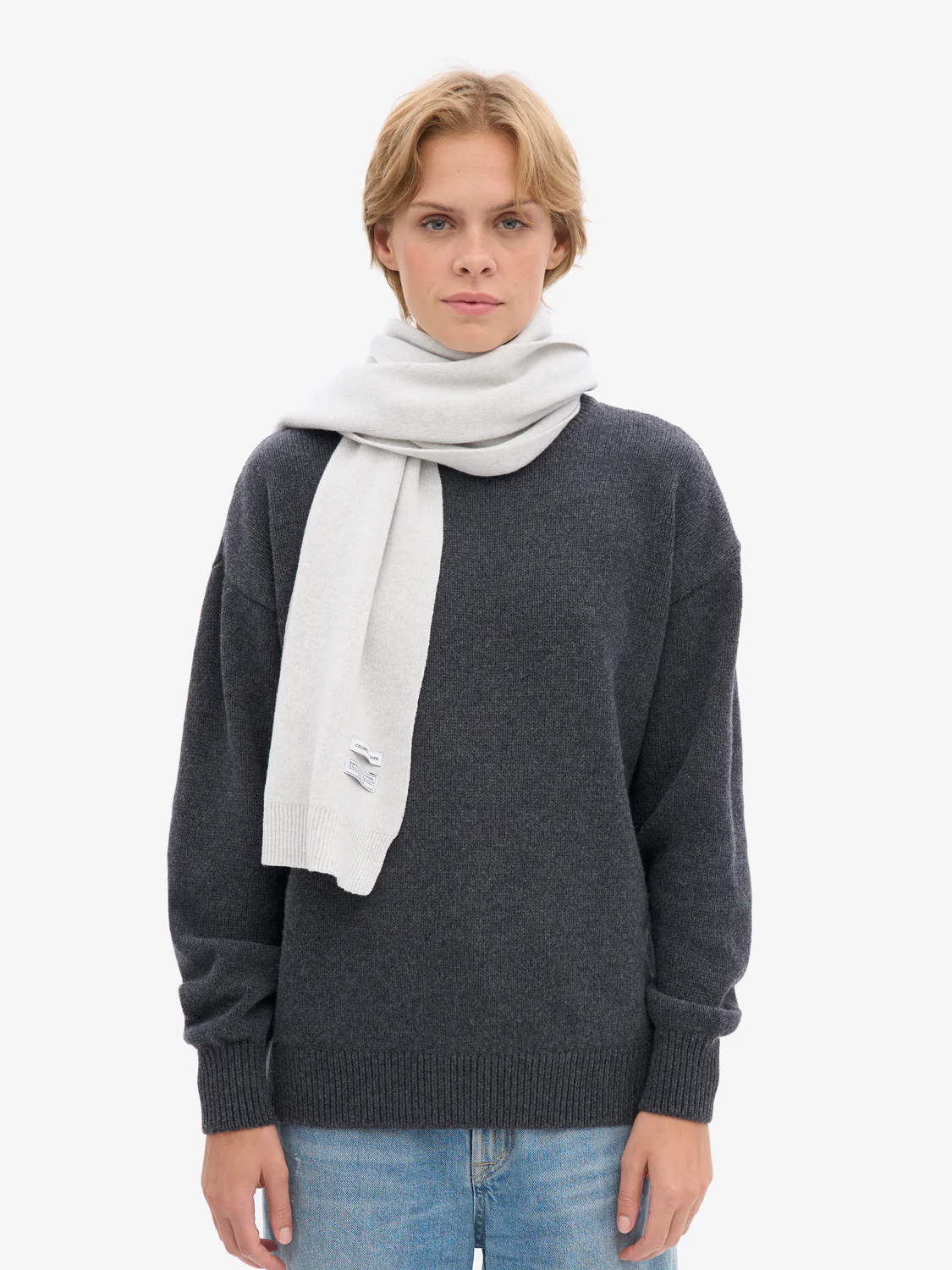 COLORFUL STANDARD Merino Wool Scarf - Snow Melange